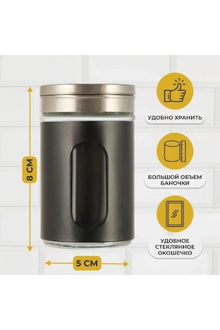 Ulzyvf 2'li Paslanmaz Çelik Baharat Kavanozu Seti - 75ml, 3'lü Döküm Delikli Beyaz-siyah Beyaz - Siyah