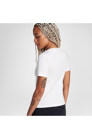 Converse High Tops Kadın Nakışlı Krem T-shirt