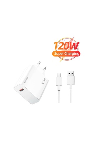 Lexroo 120w Hızlı Şarj Destekli Turbo 120w Type-c Usb Şarj Cihazı Güç Adaptörü + Kablo Set - C120-u