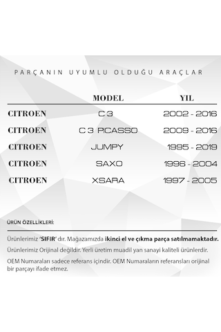 Citroen C3, Xsara Peugeot 207, 306 İçin Ön Cam Su Fıskiye Memesi