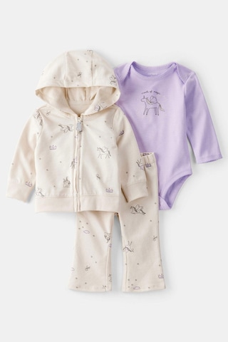 Kız Bebek 3'lü Hırkalı Ctr-1t878510 Ekru