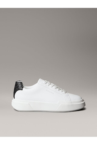 Calvin Klein Kadın Chunky Cupsole Laceup Sneaker-12051 Beyaz / Siyah