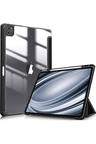 Apple Uyumlu iPad Pro 11 M4 2024 Kılıf Grafiti Şeffaf Kalem Bölmeli A2836 A2837 A3006 Kılıf
