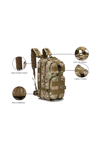 Lemestar 600d Oxford Dış Mekan Sırt Çantası - Su Geçirmez, Dayanıklı, Çok Cepli, Ayarlanabilir Kemerler İle Kamp Ve Dağcılık İçin Molle Webliğinli Çok Renkli