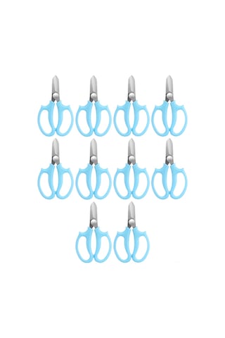 Xiyyadms Garten Bakımı Çelik Bıçaklar Seti 10 Adet - Güneşken, Meyve Ve Dal Kesimi İçin Keskin Uçlar, Mavi Ergonomik Saplı Bahçe Araçları