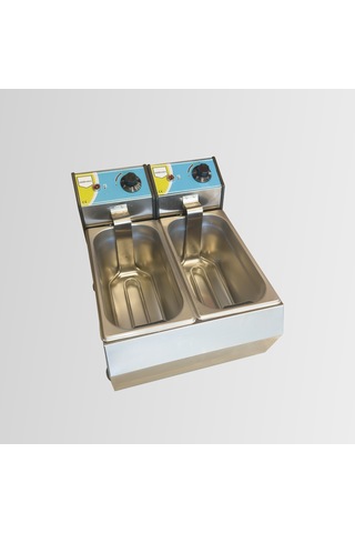 Midinoks 5+5 Lt Elektrikli Fritöz Çiftli Kapaklı