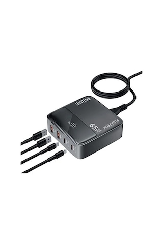 65w Masaüstü 4 Portlu Hızlı Şarj Cihazı İstasyonu 2xusb-a, 2xtype-c Giriş,1,5 Mt. Kablo