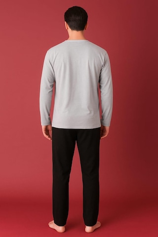 Erkek 1922 Uzun Kol % 100 Pamuk Pijama Takımı Gri Gri