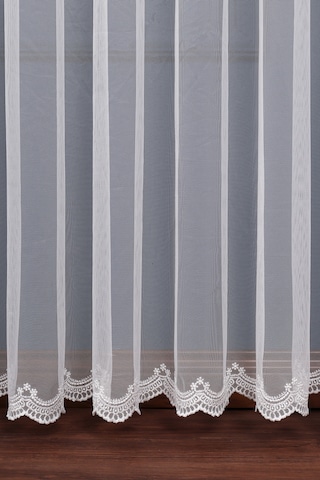 Grek Etek Nakış İşlemeli Çicek Desen Tül Perde