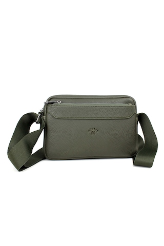 Unisex Haki Renk Orta Boy Askılı Postacı Omuz Çantası Haki