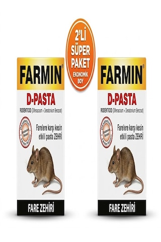 Fare Zehiri 90 Gr Pasta 2'li Set - Ev, Depo, Çiftlik Uyumlu