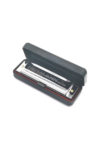 Hermann Mayer Hm10c Silver Harmonica - Domajör Mızıka