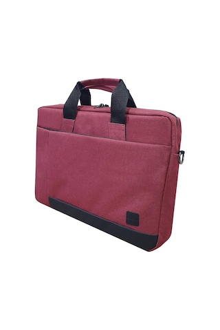 Gbmotion 3 Bölmeli Evrak Laptop El Omuz Çantası 17,3 İnç Bordo
