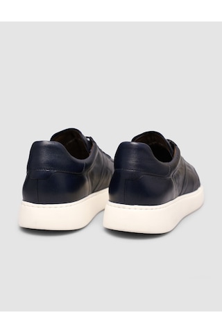 Cabani %100 Deri Bağıcıklı Lacivert Erkek Sneaker Lacivert