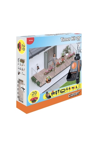 Claber 90766 Timer Kit 20 Logica Damlama Sulama Sistemi Komple