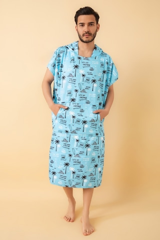 Beach Vibes Yetişkin Sörf Panço Kapüşonlu Plaj Havlusu Sm Beden