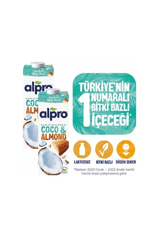 Hindistan Cevizi & Badem Sütü 2x1 Lt Avantajlı Paket