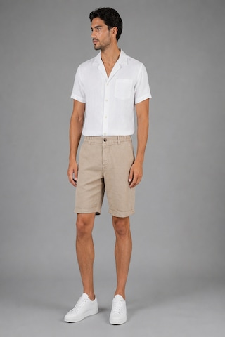 Bisse Camel Pamuk Keten Lastikli Doğal Bermuda Şort Sh25y25001 D70