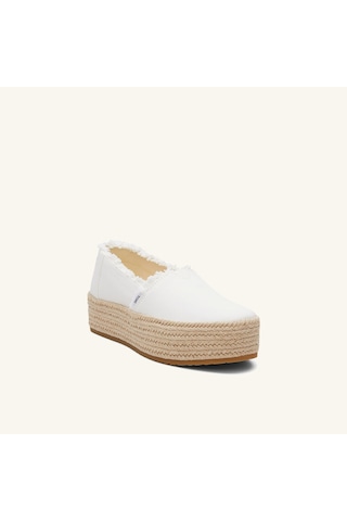 10019820 White Espadril Kadın 10019795 10019820 Toms Valencıa Beyaz