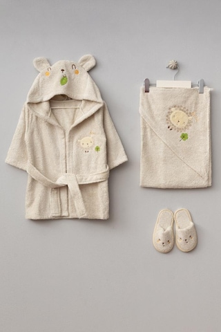 Bebitof Pamuk Sevimli Kuzu Figürlü Bebek Bornoz Seti 0-2 Yaş Kutulu Bbtf.bj.30039 0 - 24 Ay