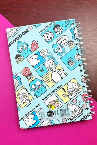 Hangyodon Tasarımlı Spiralli Sticker'lı Tarihsiz Konuşan Ajanda Haftalık Planlayıcı renkli