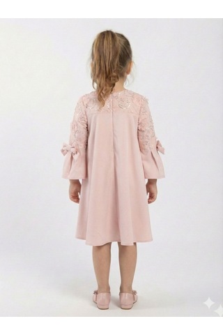 Xo Kids Kız Çocuk Elbise 4-8 Yaş 1622 Pembe