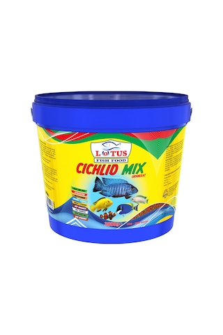 Lotus Cichlid Mix Astaxanthin Algea Karışık 3 Kg Kova Balık Yemi