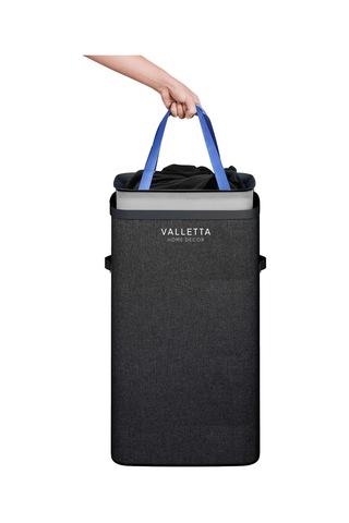 Paloma 60l Tek Yıkanabilir Bölmeli Katlanabilir Kumaş Kirli Çamaşır Sepeti Ink Black Çok Renkli