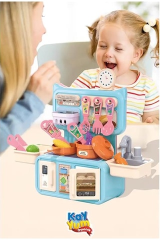 Kayyum Oyuncak Mini Mutfak Seti Mavi 2561