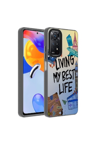 Xiaomi Redmi Note 11 Pro 5g Kılıf Vibe Desenli Kamera Yükseltili Mat Parmak İzi Tutmayan Silikon Erd Kelimeler