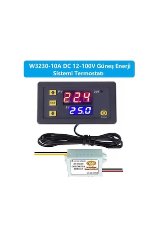 W3230 Dc12-100v 10a Güneş Paneli Termostatı