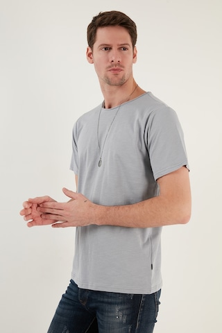 Buratti Bisiklet Yaka % 100 Pamuk Regular Fit Basic Erkek T Shirt 59020001 Açık Gri