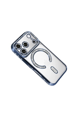Apple Apple iPhone Uyumlu 17 Pro Max Joke Simli Magneticsafe Kılıf - Mavi