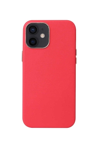 Apple Uyumlu iPhone 12 Pro Kılıf Zore Leathersafe Wireless Kapak Kırmızı