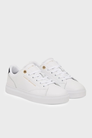 Tommy Hilfiger Deri Sneaker Ayakkabı Kadın Ayakkabı Fw0fw09105 0k6 Beyaz