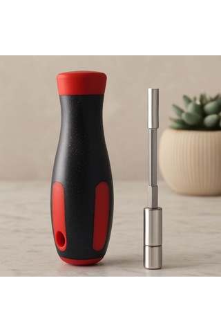 6-in-1 Kauçuk Uçlu Bits Tornavida Çok Renkli