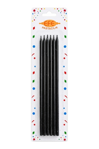 Siyah Uzun Pasta Mumu 20 Cm Çok Renkli