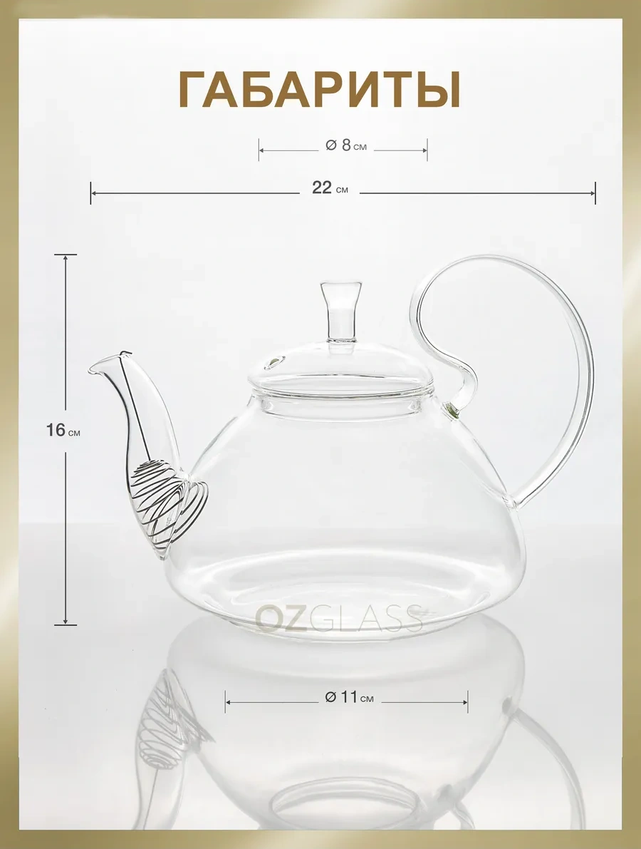 Ozglass Yemek Takımı - Demlik Sepette. Büyük Boyutu 162521300 Beyaz