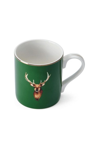 Mikasa Fine China 280 Ml Düz Taraflı Kupa Geyikli Yeşil