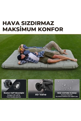 Kingcamp King Airbed Double Çift Kişilik Şişme Yatak Gri