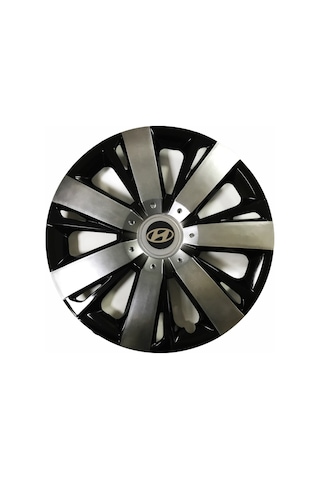 Hyundai Elantra Uyumlu 15 Inç Piano Black Siyah Beyaz Renkli Jant Kapağı 4 Adet