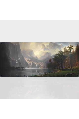 90x40 Cm Desenli Oyuncu Gaming Mouse Pad Kaymaz Kauçuk Taban Fare Altlığı Xxl Mousepad Landscape Serisi 02