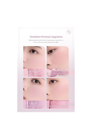 Dasique Karıştırılabilir Renk Tonlarına Sahip 4lü Allık Paleti Blending Mood Cheek 05 Violet Knit 05 Violet Knit