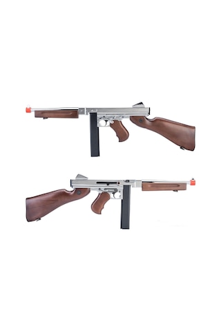 Cybergun Thompson M1a1 Aeg Silver Gerçek Ahşap Airsoft Cihazı Real Wood