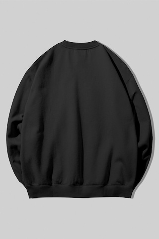 Harmandar Günaydın Uyandım Ben Baskılı Bisiklet Yakalı Siyah Sweatshirt Hoodie SiYAH