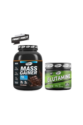 Mass Gaıner Yüksek Protein Ve Amino Asit Takviyeli Karbonhidrat 2000g/glutamıne 120g Çikolatalı
