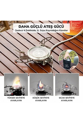 Bulin Bl100-b15n 3800w Windpro Ultralight Kamp Ocağı Gri