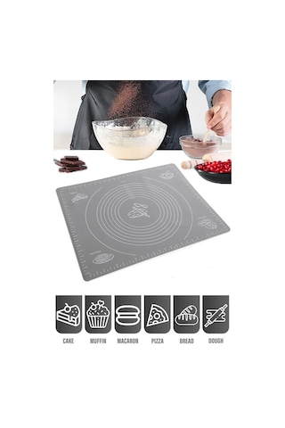 Silpat Hamur Açma Silikon Çok Amaçlı Pasta Fırın Hamur Alt Açma