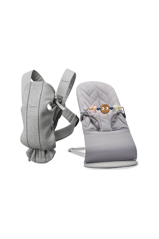 Babybjörn Bliss Ana Kucağı Petal Cotton Oyuncaklı & Kanguru Mini 3d Cotton Jerse / Light Grey