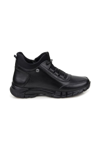 Kuum K182-1532 Hakiki Deri Erkek Çocuk Ortopedik Bot Siyah
